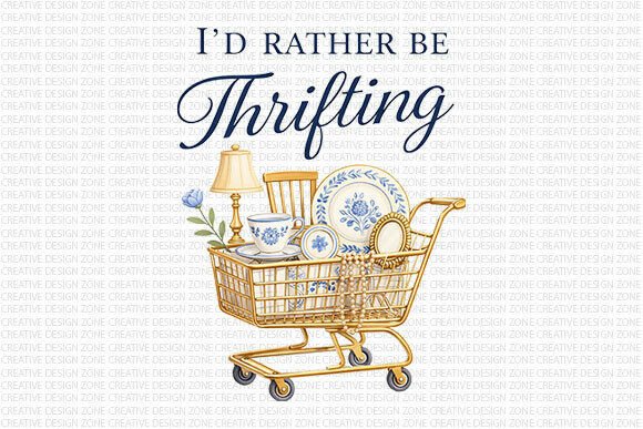 Embrace the Hunt with the “I’d Rather Be Thrifting” PNG