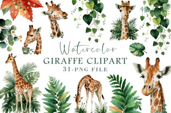 Watercolor Giraffe Clipart: A Designer's Safari Toolkit