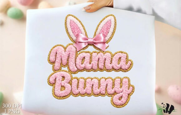 Yarn Crochet Mama Bunny Easter PNG: A Handmade Digital Charm